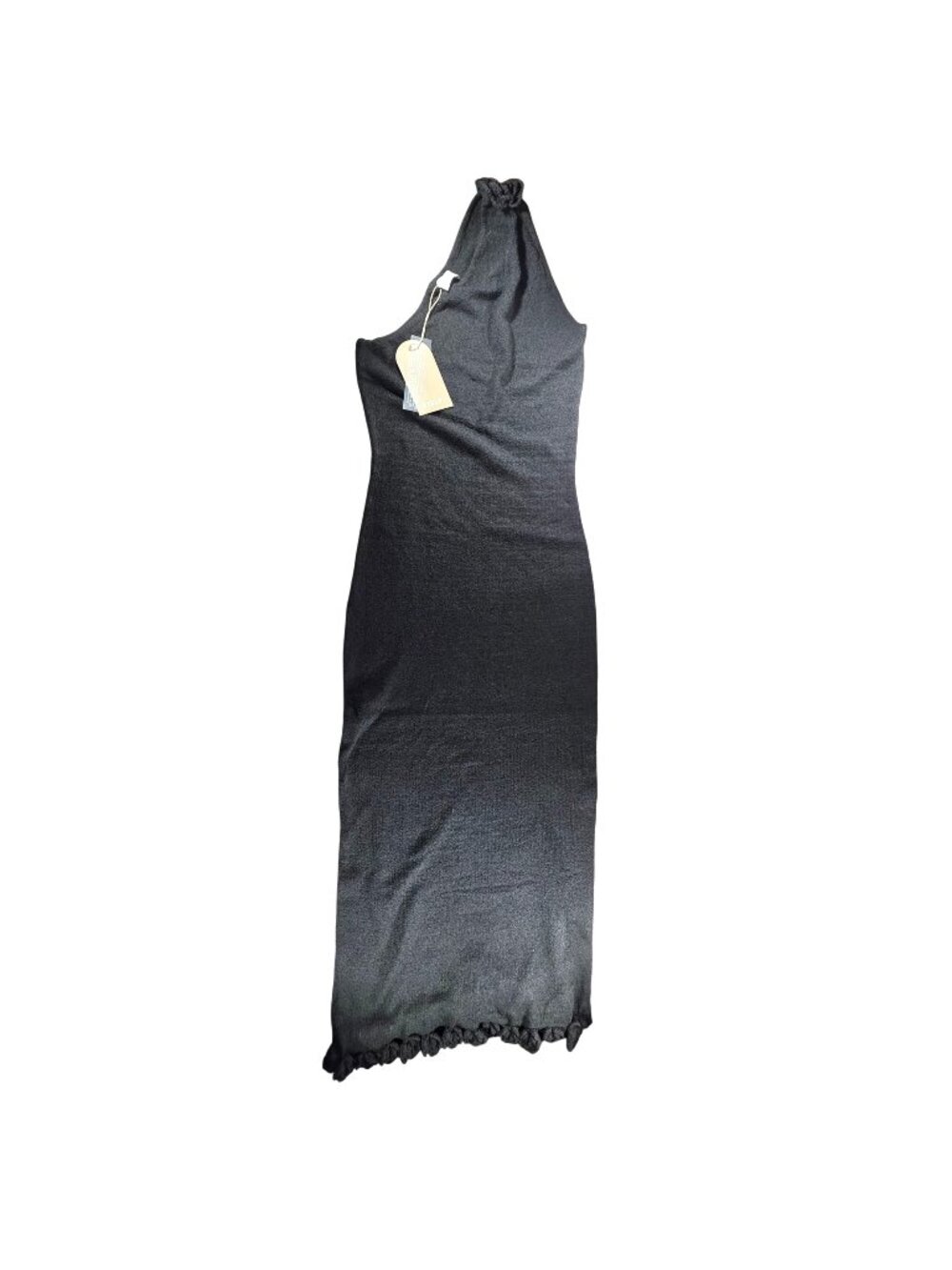 Meshki Clementine One Shoulder Knit Midi Dress Black Size M Party Vacation